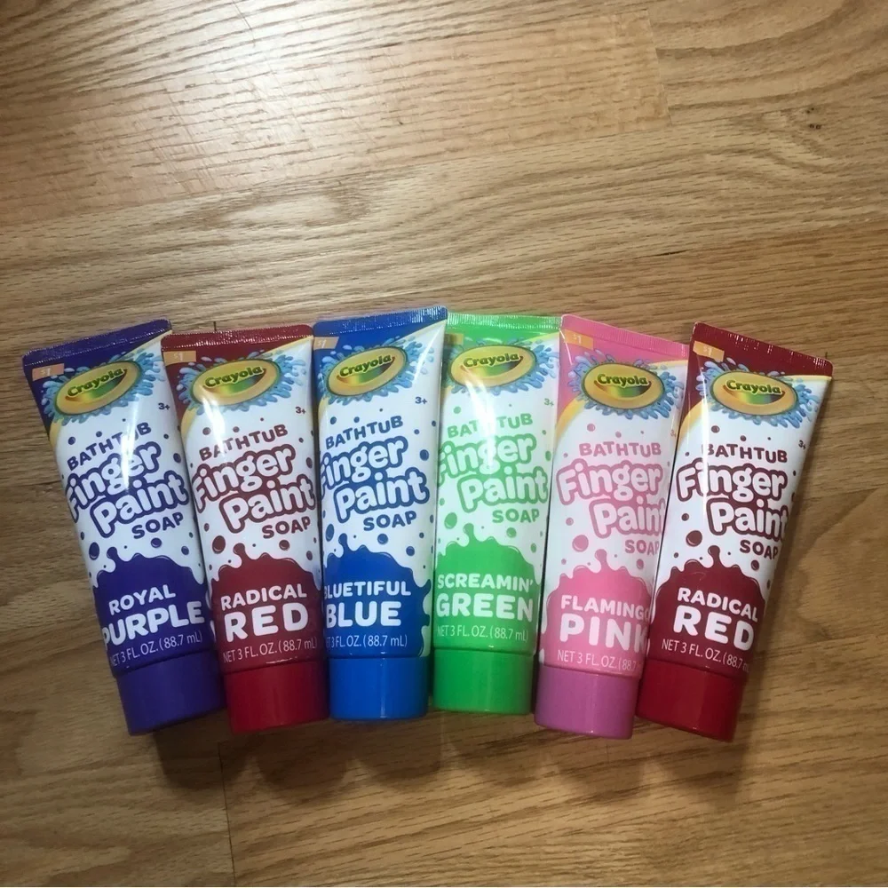Crayola Bathtub Finger Paint Bundle Lot NEW Purple Red Blue Green Pink Bath Tub
